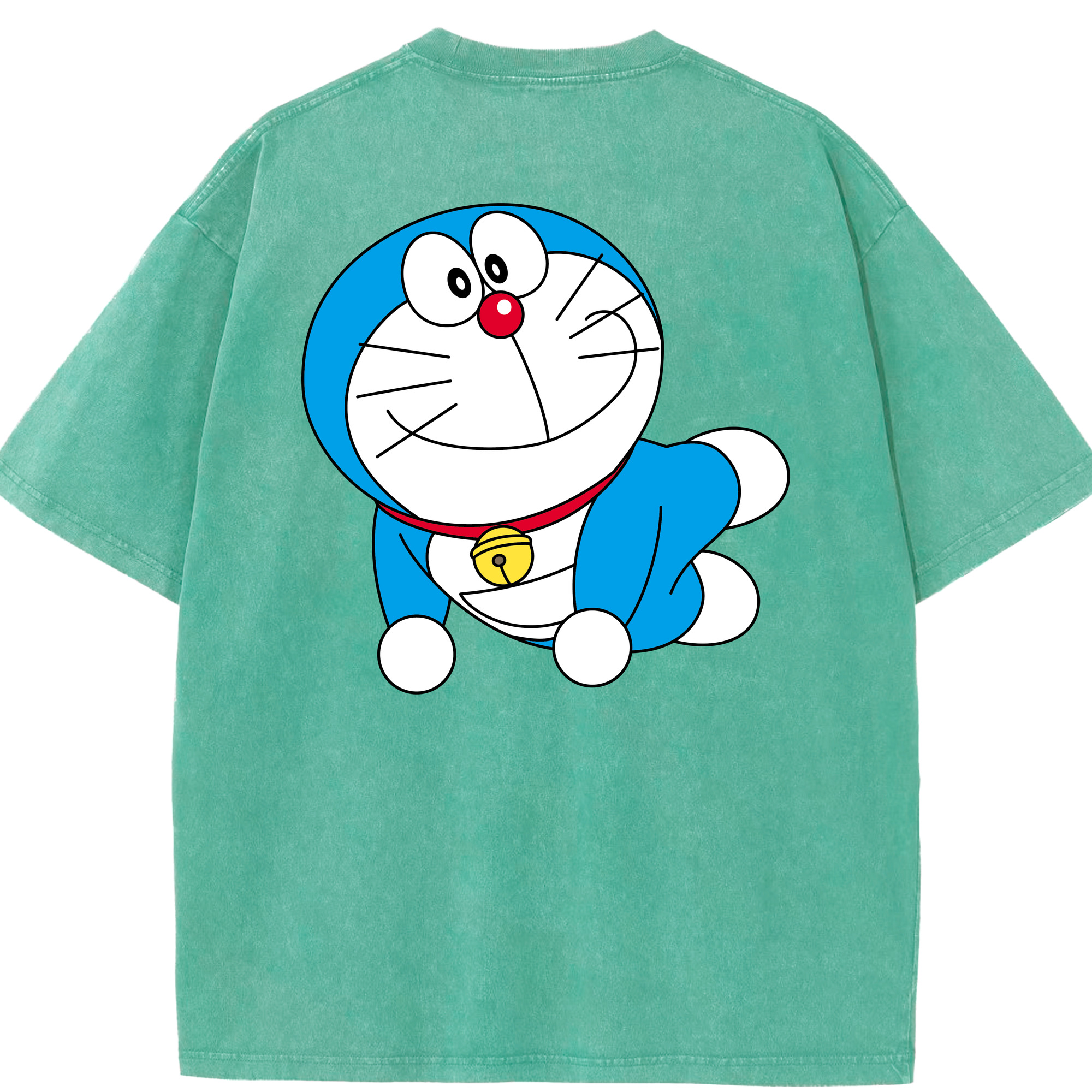 （画像用） ドラえもん Doraemon 綿100% ヴィンテージ風 半袖Tシャツ（背面プリント）